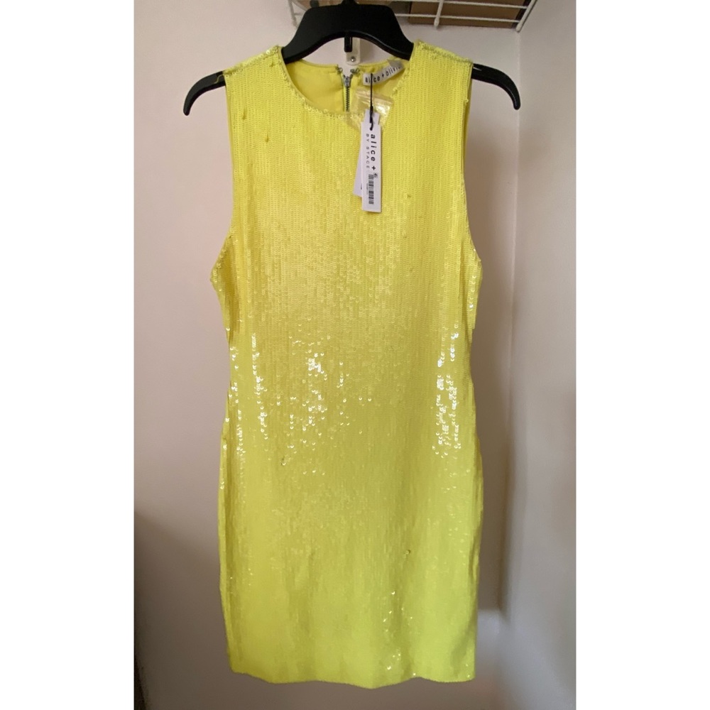 Alice & Olivia Delora Sequined Stretch-tulle Mini Dress Size 8